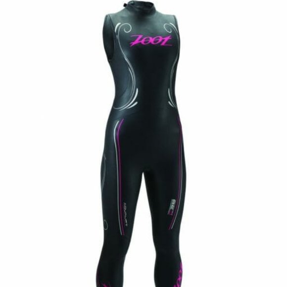 NEW Zoot Womans W Z Force 1.0 SL Triathlon Wetsuit Sleeveless Black/Beet… - Picture 7 of 16